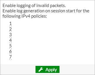 Cómo habilitar el registro de paquetes inválidos en políticas IPv4 de firewall FortiGate