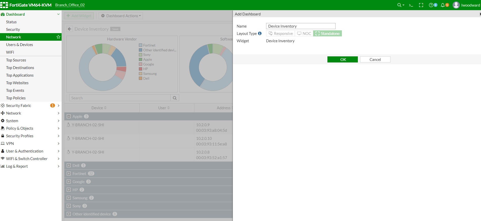 Configuración de Dashboard en FortiGate: Gestión y Visualización Eficiente