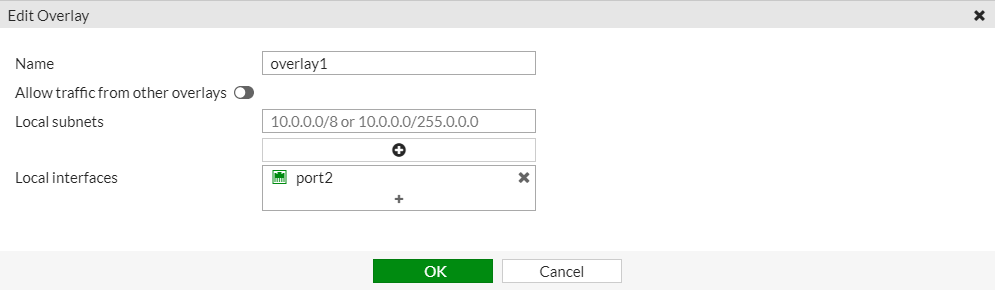 Configuración de Overlay en FortiGate para segmentación de tráfico en VLANs