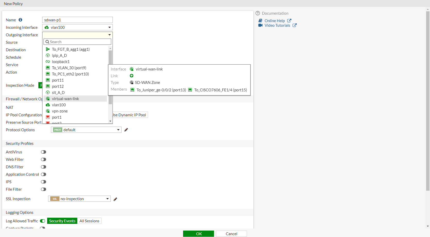 Configuración de políticas de firewall SD-WAN en FortiGate paso a paso