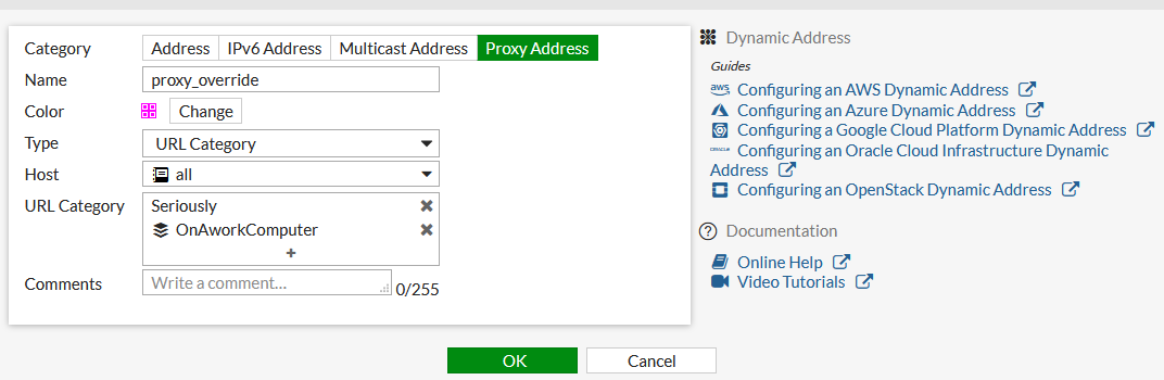 Configuración de Dirección Dinámica Proxy en FortiGate para Control URL Eficiente