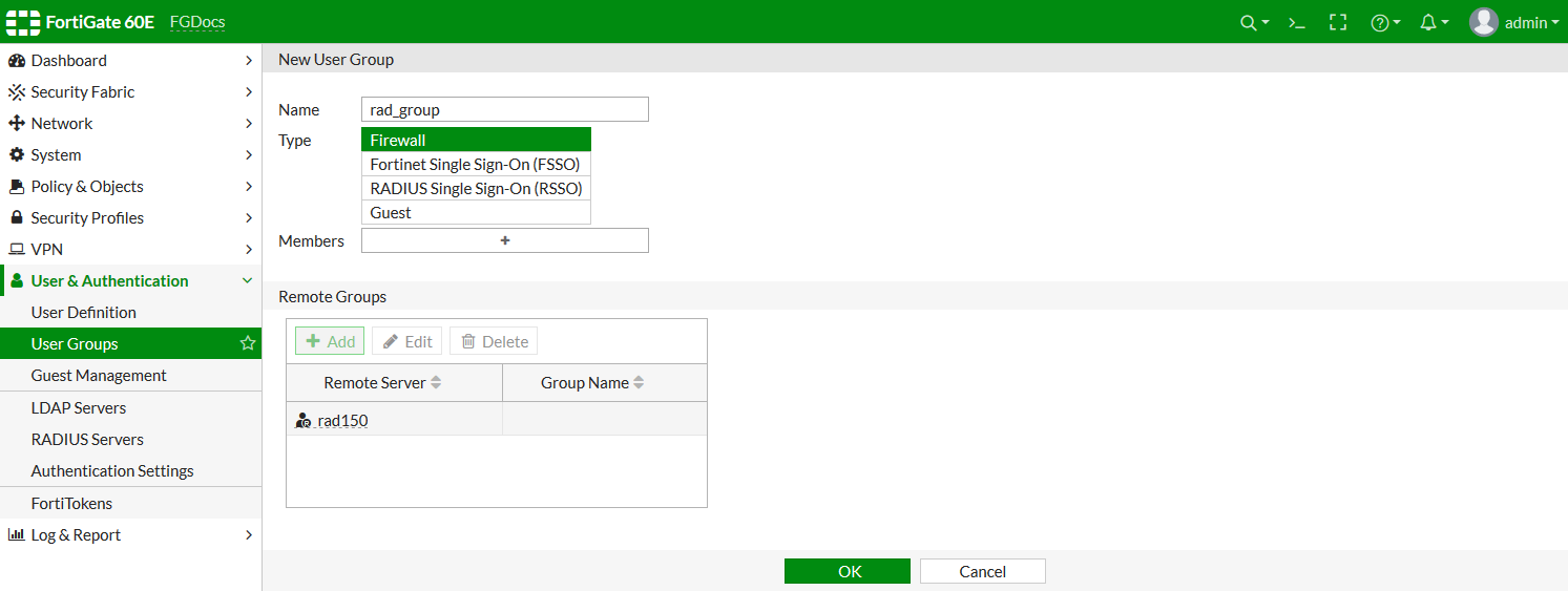 Configuración de Grupos de Usuarios RADIUS en FortiGate para Autenticación Segura
