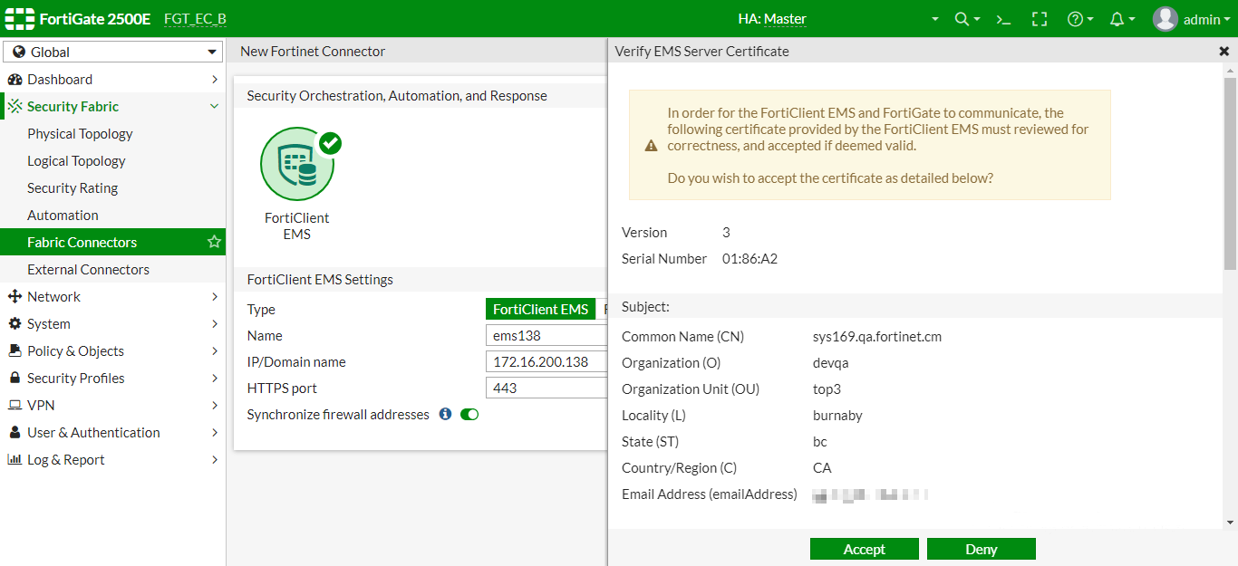 Configuración de FortiClient EMS en FortiGate para seguridad integrada