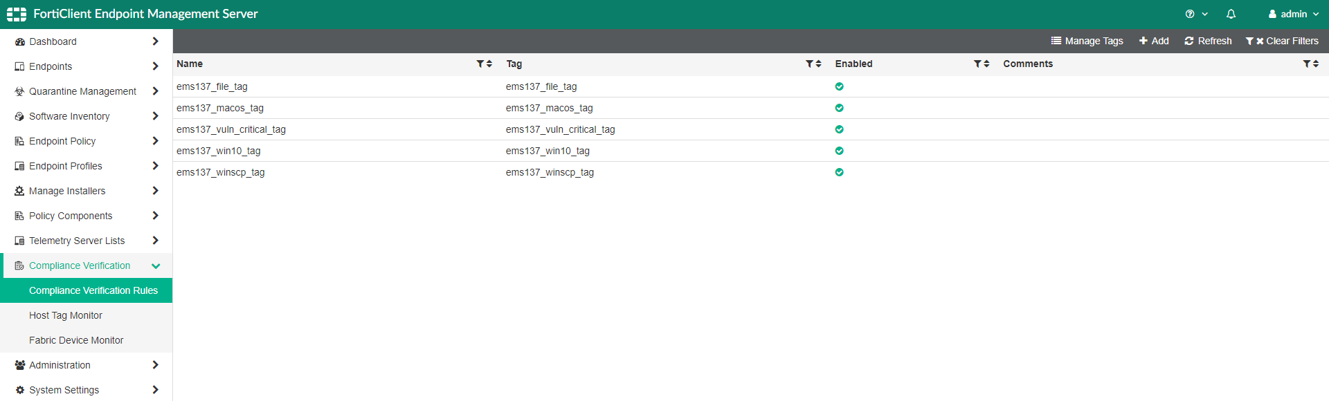 Configuración de Reglas de Verificación de Cumplimiento en FortiClient EMS