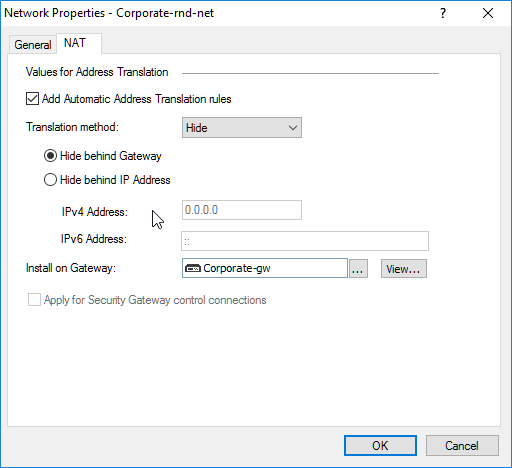 Configuración NAT Hide en Check Point Firewall para protección y anonimato