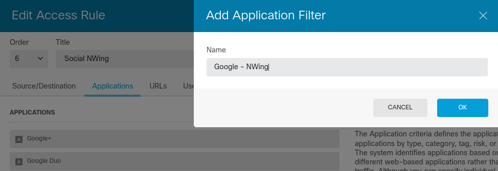 Configuración de filtros de aplicaciones en Cisco Firepower: control granular y seguridad avanzada