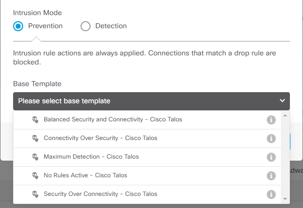Configuración de Intrusión en Cisco Firepower 40: Modos y Plantillas Clave