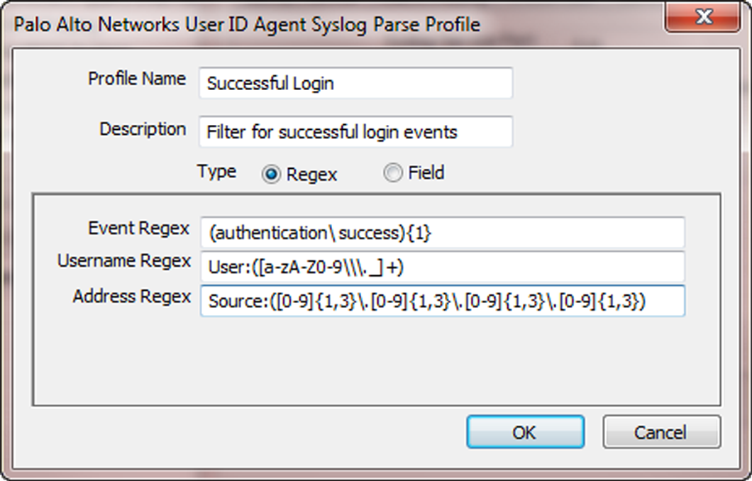 Configurar perfiles de análisis Syslog para User-ID en Palo Alto Networks
