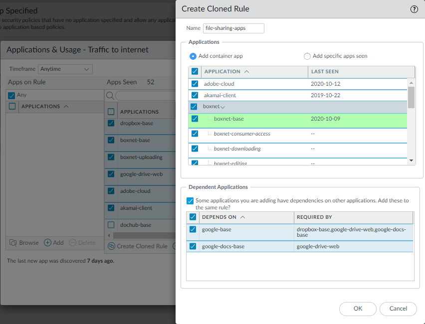 Configuración de Reglas Clonadas para Aplicaciones en Palo Alto Networks