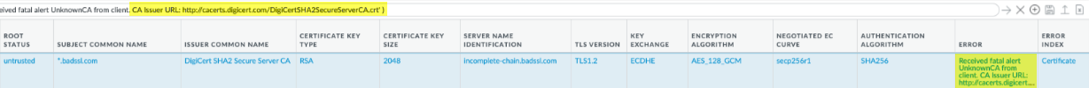 Solución al error UnknownCA en firewalls Palo Alto Networks con certificados SSL