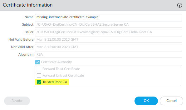 Configuración de Certificados CA en Palo Alto Networks para Validación SSL Efectiva