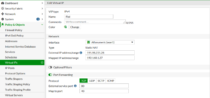 Guía Definitiva para Configurar Virtual IP y Port Forwarding en Fortinet